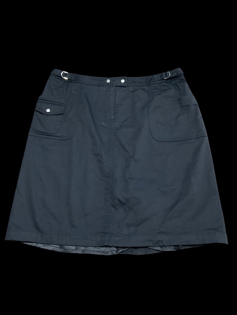 Black Cargo Skirt